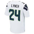 S.Seahawks #24 Marshawn Lynch White Elite Football Stitched jersey