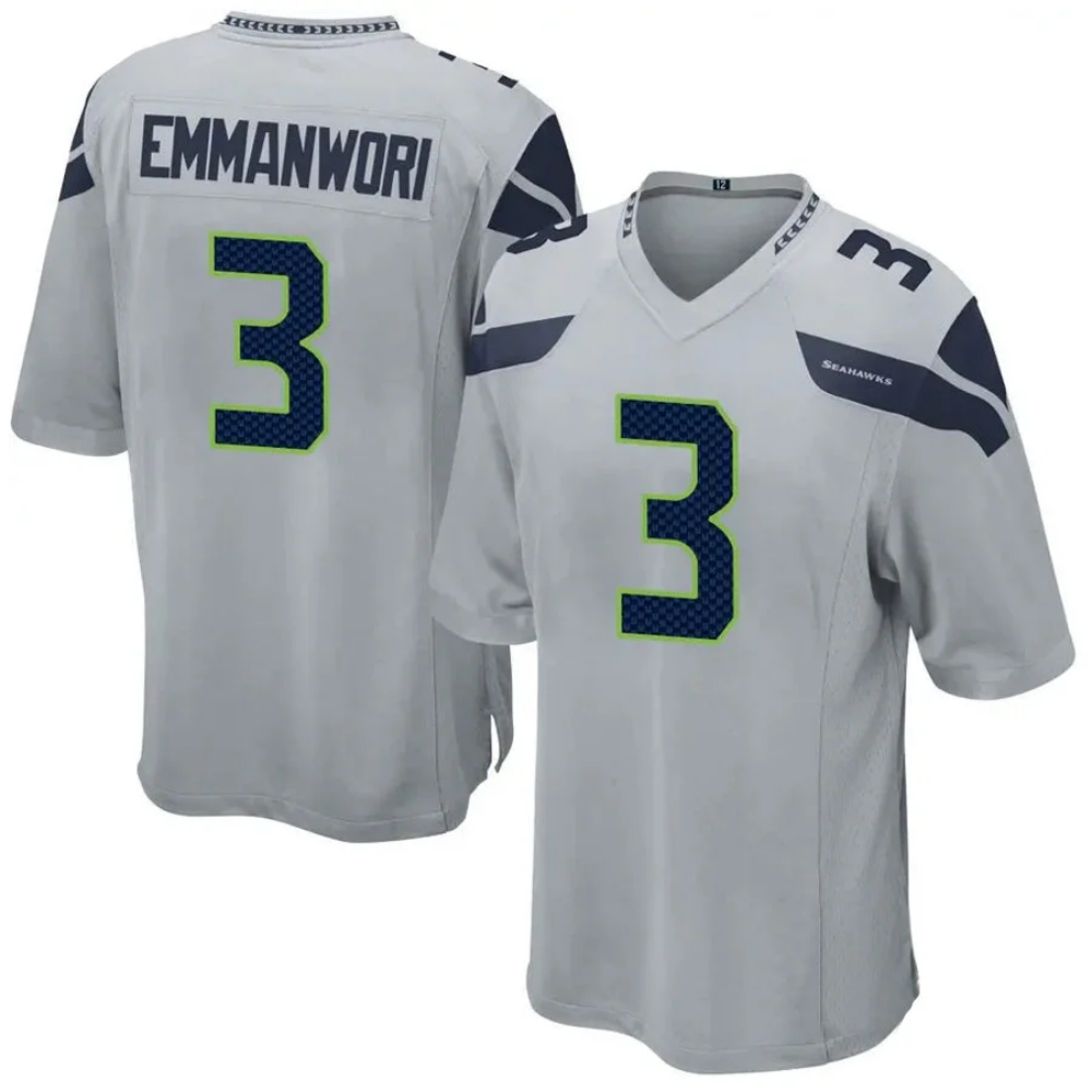 S.Seahawks #3 Nick Emmanwori Gray Vapor F.U.S.E. Limited Football Stitched Jersey