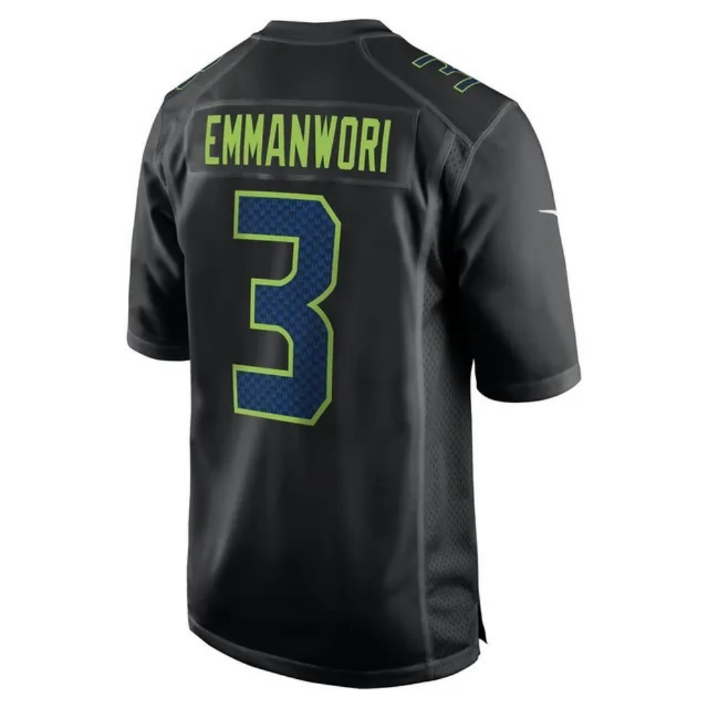 S.Seahawks #3 Nick Emmanwori Black Fashion Football Game Stitched Jersey