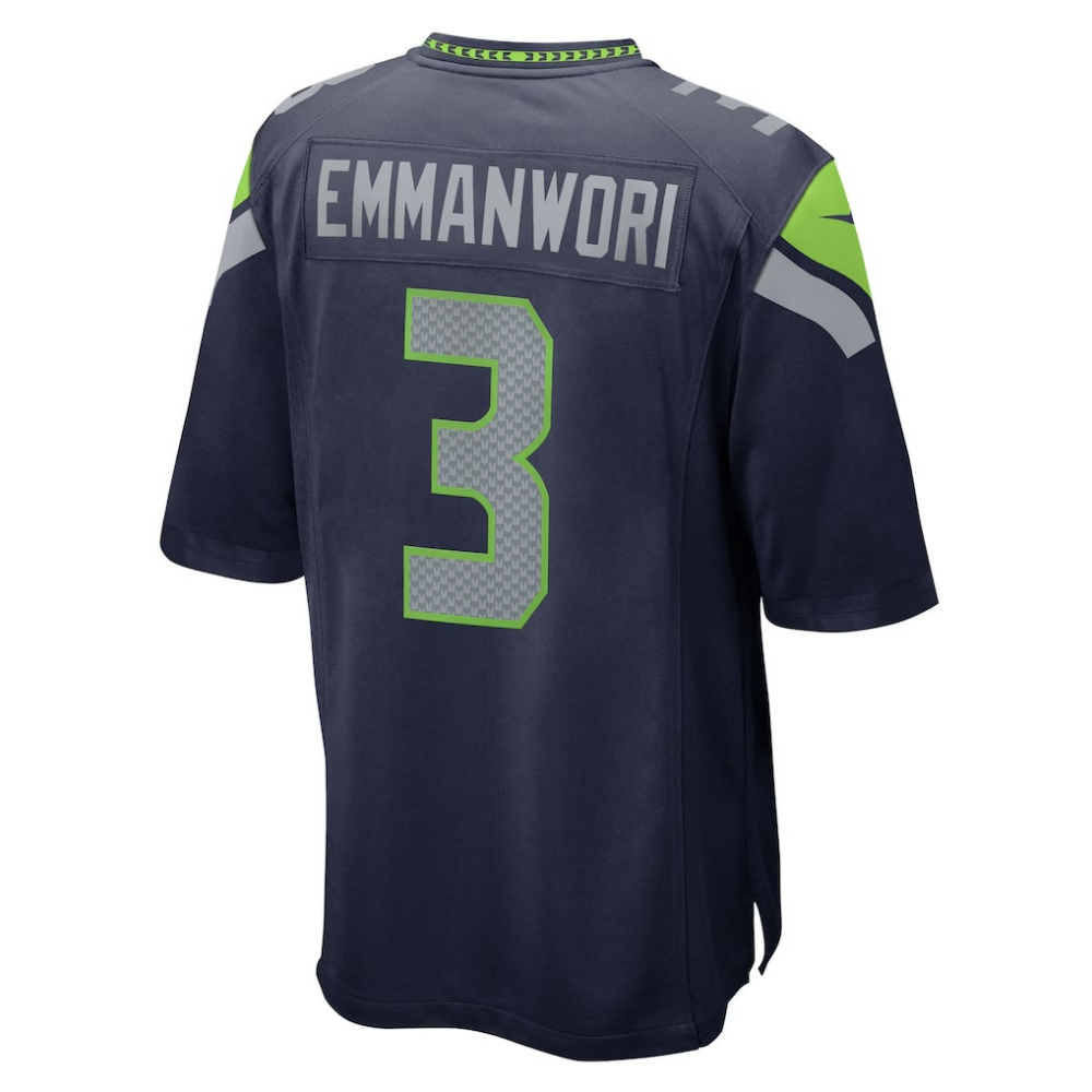 S.Seahawks #3 Nick Emmanwori Navy Football Game Stitched Jersey