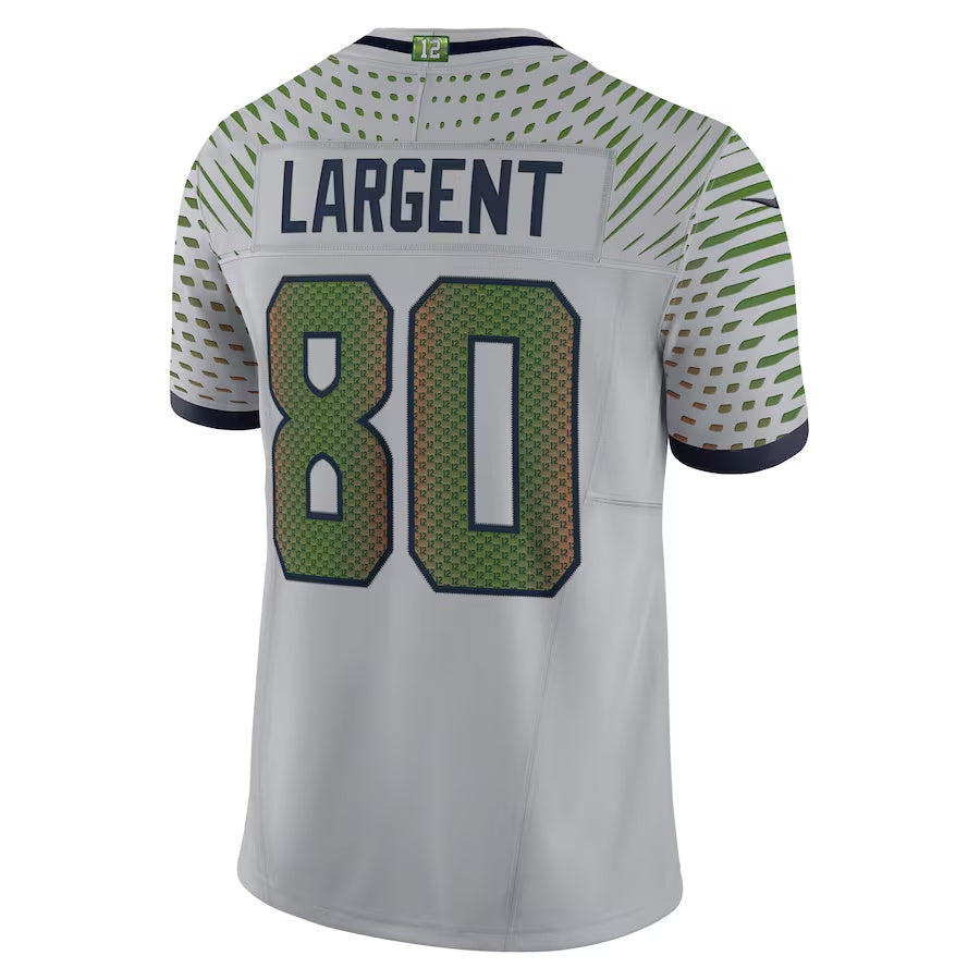 S.Seahawks #80 Steve Largent 2025 Rivalries Collection Retired Player Limited Jersey - Wolf Gray