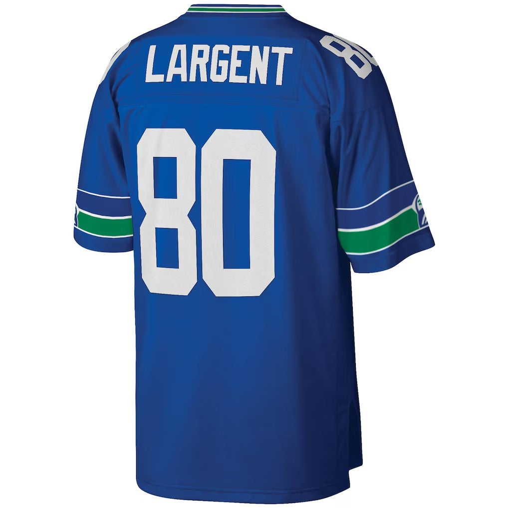 S.Seahawks #80 Steve Largent Mitchell & Ness Royal Legacy Replica Football Stitched jersey