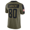 S.Seahawks #80 Steve Largent Olive Salute To Service Retired Player Limited Football Stitched jersey