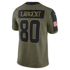 S.Seahawks #80 Steve Largent Olive Salute To Service Retired Player Limited Football Stitched jersey