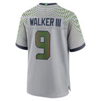 S.Seahawks #9 Kenneth Walker III 2025 Rivalries Collection Game Jersey - Wolf Gray