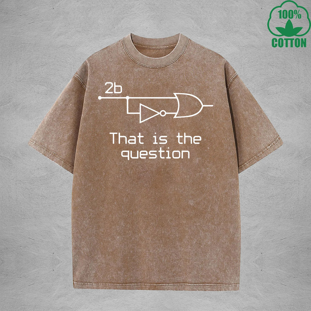 Electrical EngineerInterest Printed Washed T-Shirt 230G Loose Trendy Fashionable 100%Cotton Short Sleeve Top