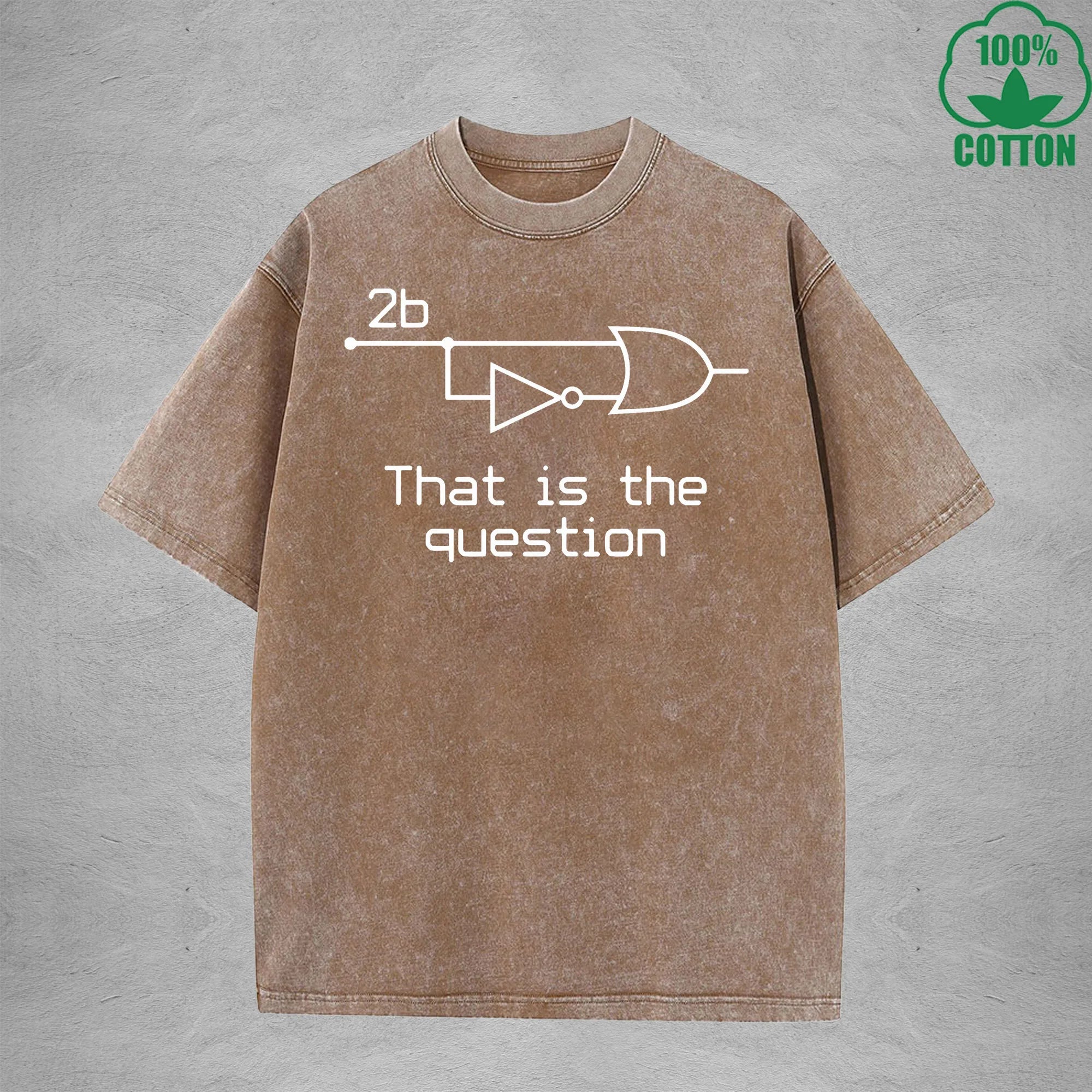 Electrical EngineerInterest Printed Washed T-Shirt 230G Loose Trendy Fashionable 100%Cotton Short Sleeve Top