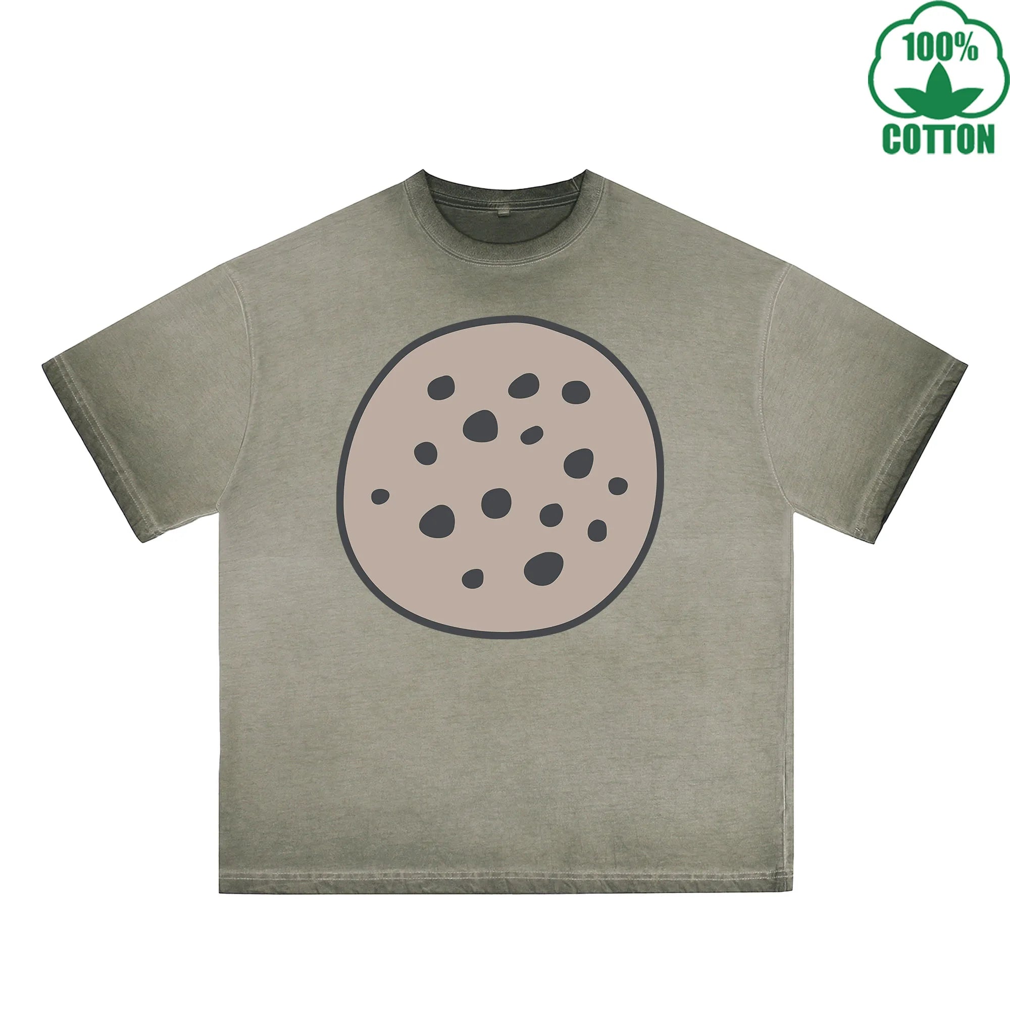 Meteorite Printed Dirty WashT-Shirt 230G Multicolor Loose Trendy Fashionable 100%Cotton Short Sleeve Top