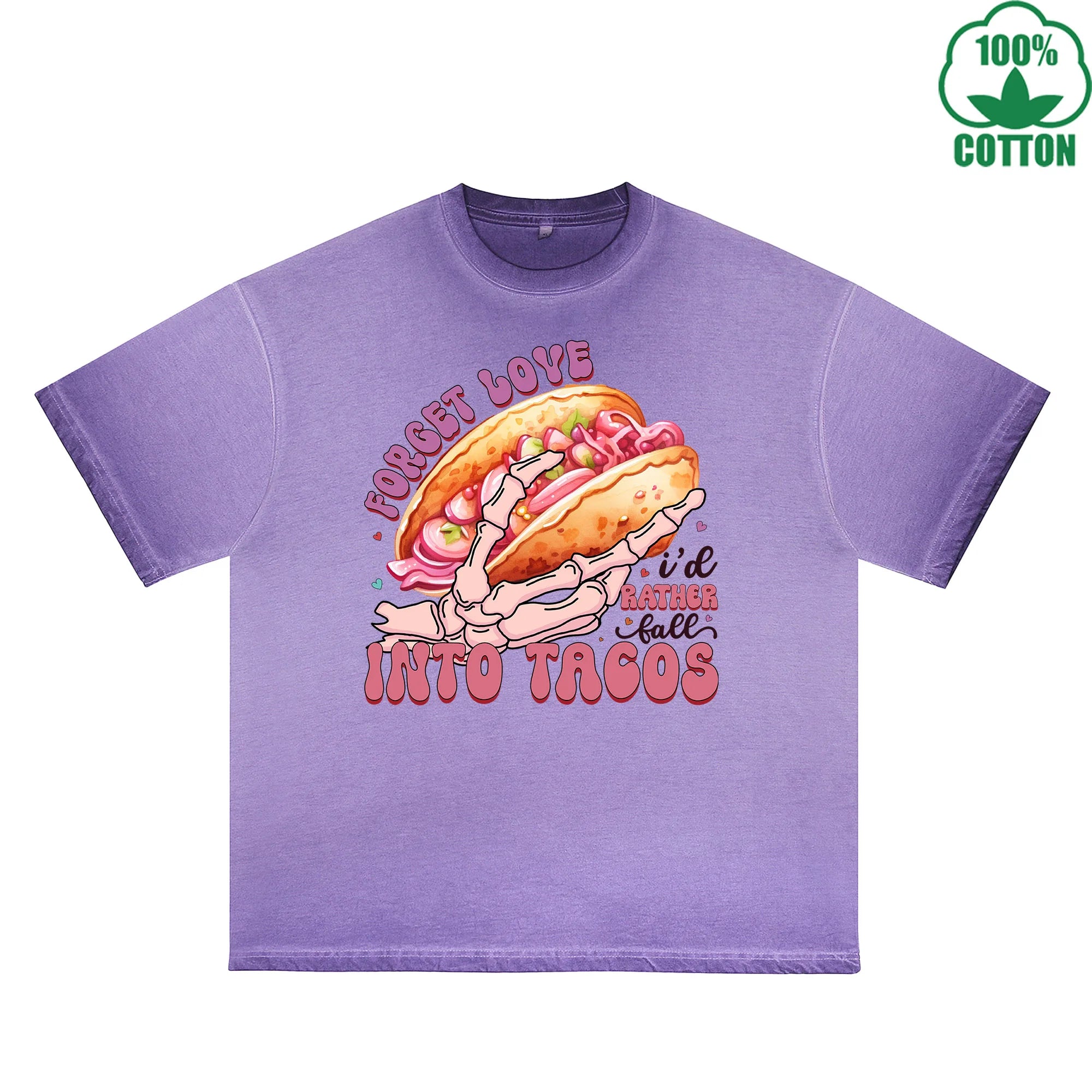 Not today God of Love Printed Dirty Wash T-Shirt 230G Multicolor Loose Trendy Fashionable 100%Cotton Short Sleeve Top