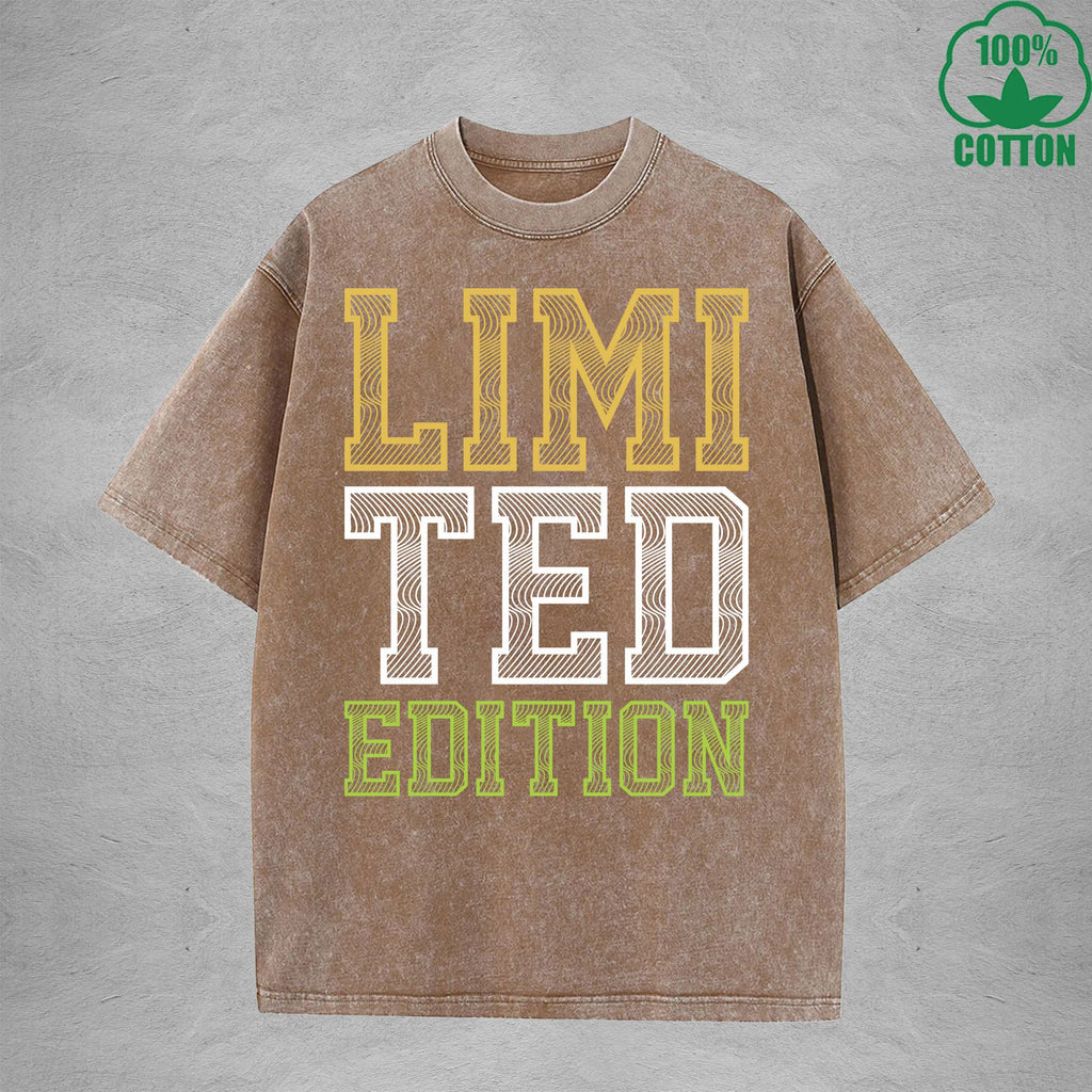 Limi Ted Edition Interest Printed Washed T-Shirt 230G Multicolor Loose Trendy Fashionable Cotton Short Sleeve Top