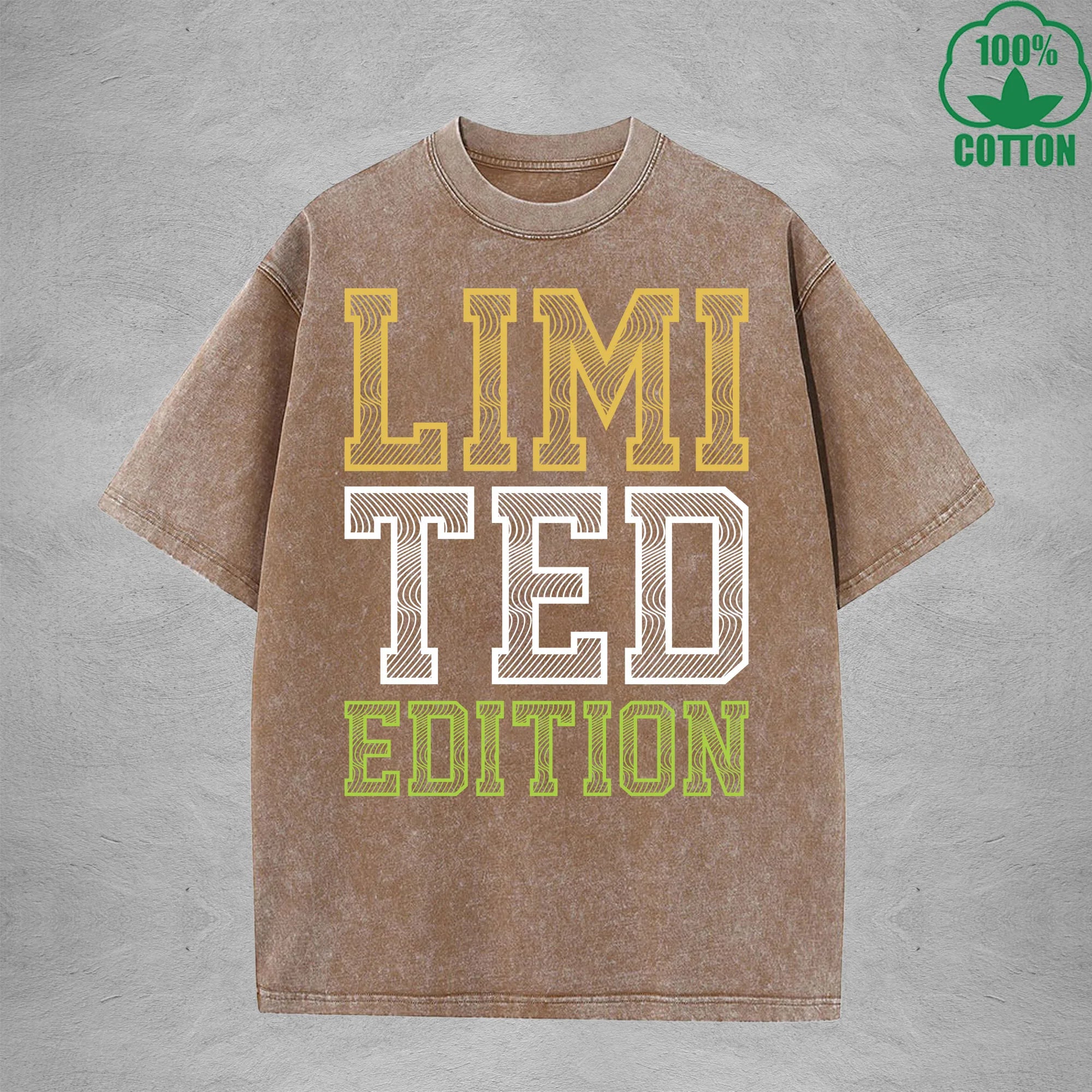 Limi Ted Edition Interest Printed Washed T-Shirt 230G Multicolor Loose Trendy Fashionable Cotton Short Sleeve Top