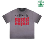 Destiny Grass Printed Dirty Wash T-Shirt 230G Multicolor Loose Trendy Fashionable 100%Cotton Short Sleeve Top
