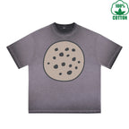 Meteorite Printed Dirty WashT-Shirt 230G Multicolor Loose Trendy Fashionable 100%Cotton Short Sleeve Top