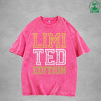 Limi Ted Edition Interest Printed Washed T-Shirt 230G Multicolor Loose Trendy Fashionable Cotton Short Sleeve Top