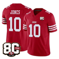SF.49ers #10 Mac Jones Red 80th Anniversary Patch 2026 F.U.S.E. Vapor Limited Football Stitched Jersey