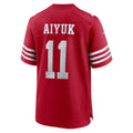 SF.49ers #11 Brandon Aiyuk Scarlet Game Player Fotball Stitched Jersey