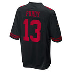 SF.49ers #13 Brock Purdy Black Fashion Game Fotball Stitched Jersey