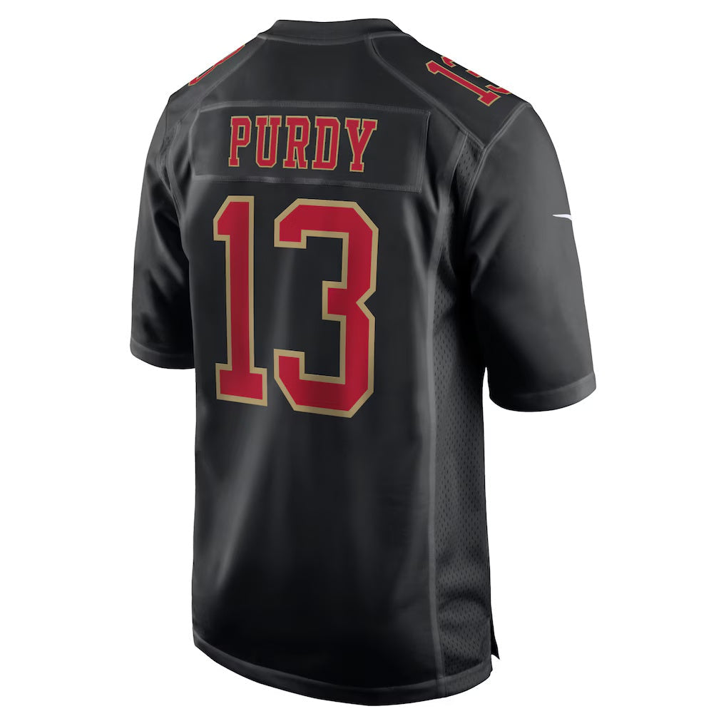 SF.49ers #13 Brock Purdy Fashion Game Player Fotball Stitched Jersey - Black