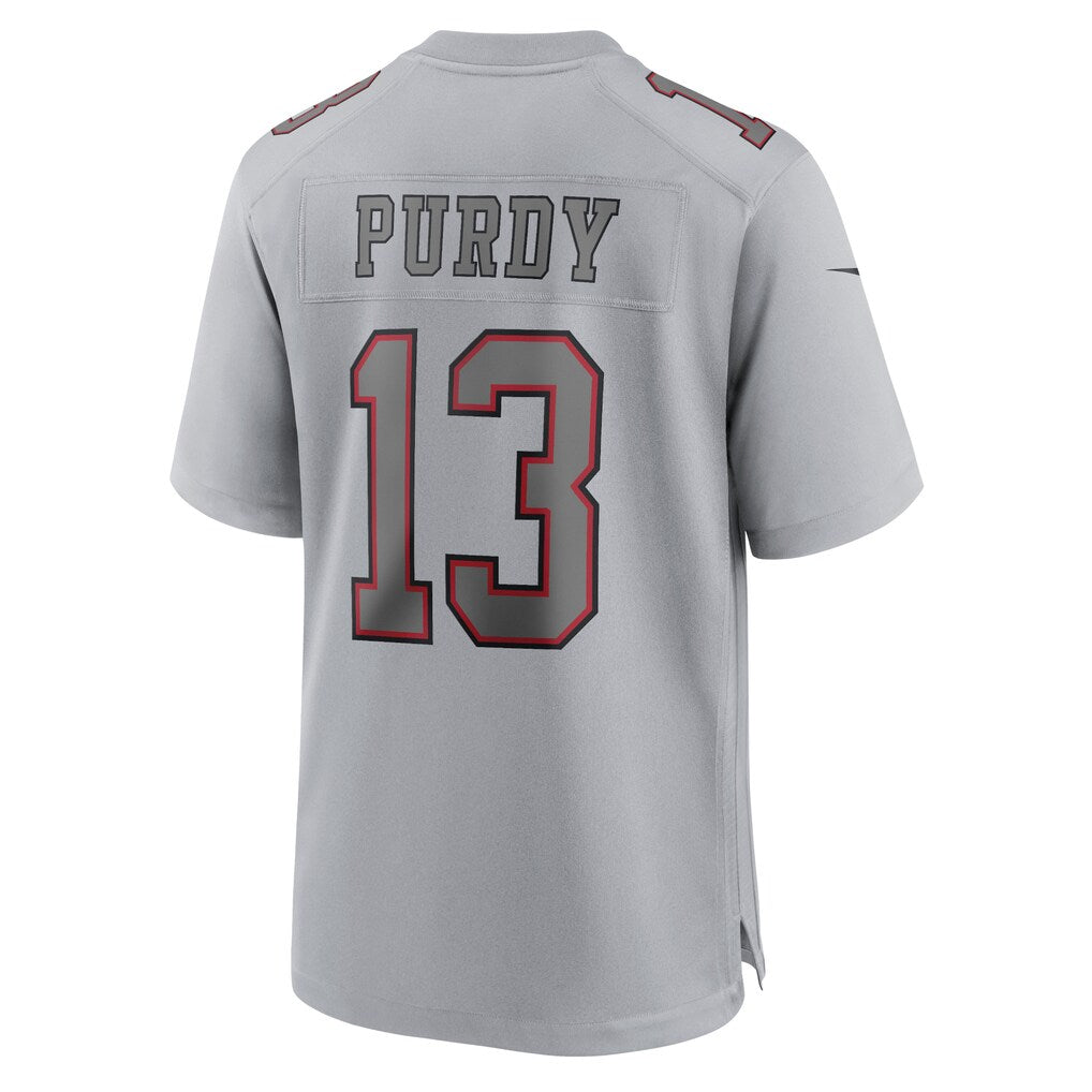 SF.49ers #13 Brock Purdy Gray Fashion Game Fotball Stitched Jersey