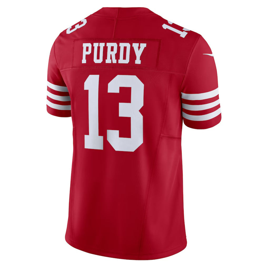 SF.49ers #13 Brock Purdy Scarlet Vapor F.U.S.E. Limited Fotball Stitched Jersey