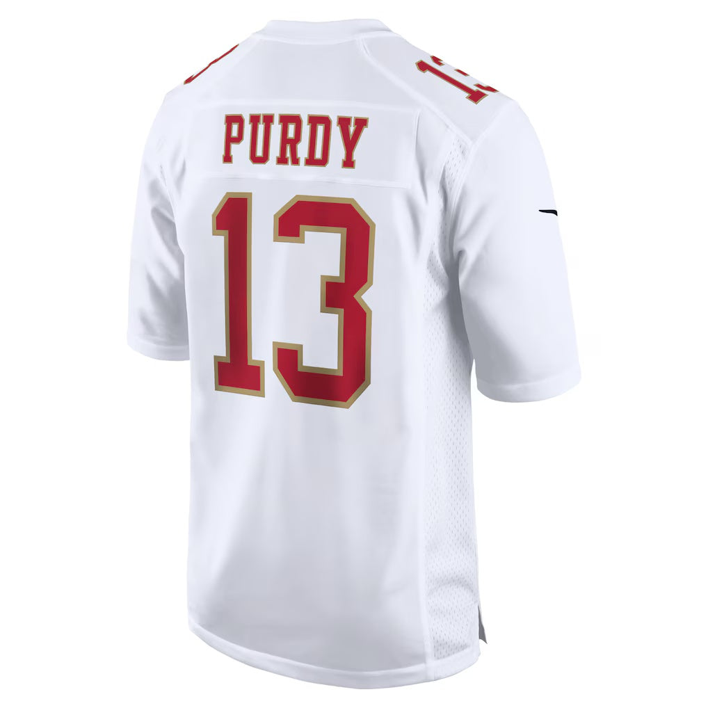 SF.49ers #13 Brock Purdy Tundra White Fashion Game Fotball Stitched Jersey