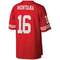 SF.49ers #16 Joe Montana Mitchell & Ness Scarlet Big & Tall Retired Player Replica Fotball Stitched Jersey