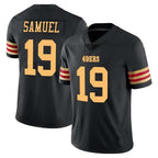 SF.49ers #19 Deebo Samuel Sr Black Gold Fashion Personalize Vapor Limited Football Stitched Jersey