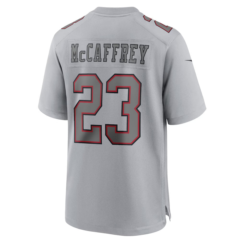 SF.49ers #23 Christian McCaffrey Gray Fashion Game Fotball Stitched Jersey