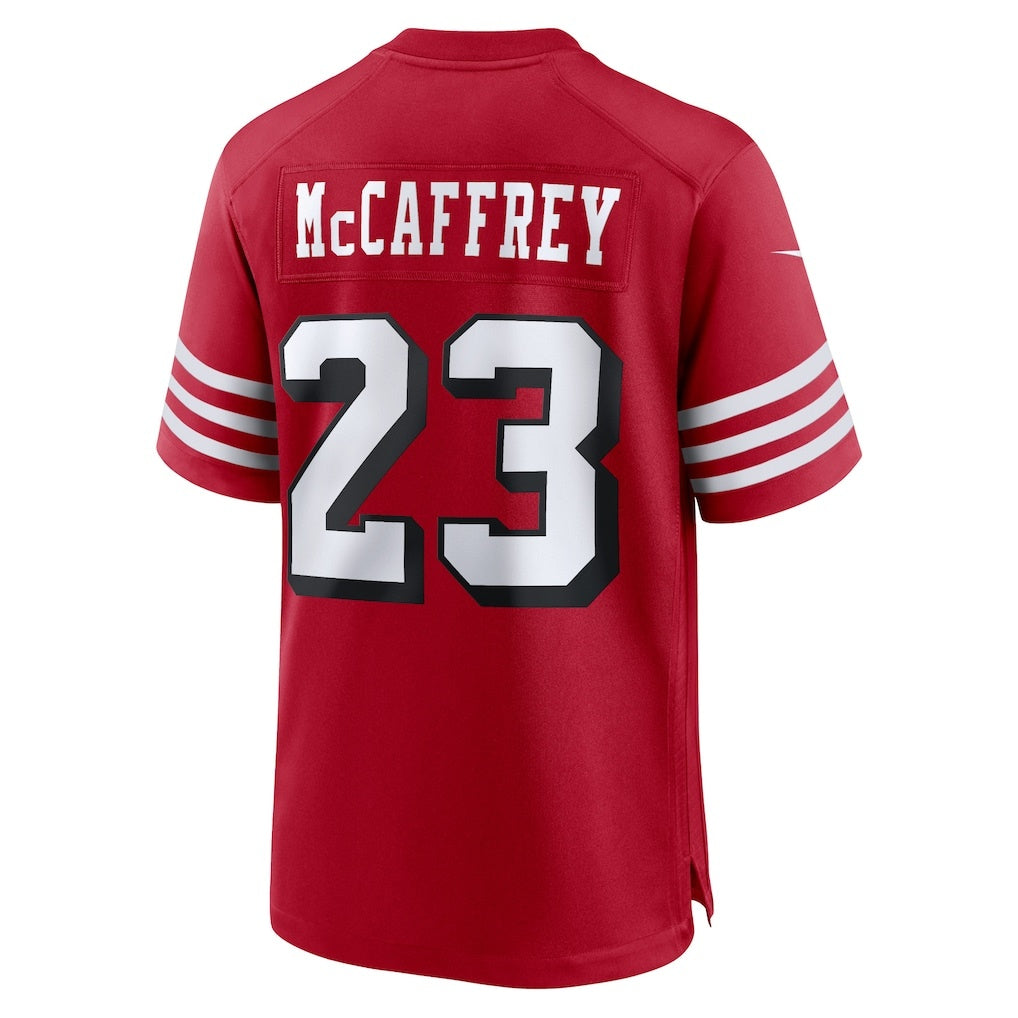SF.49ers #23 Christian McCaffrey Olive 2025 Salute to Service Limited Fotball Stitched Jersey