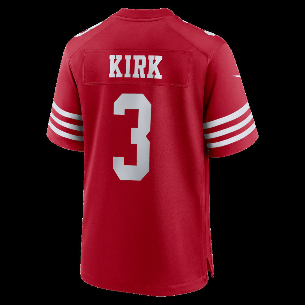 SF.49ers #3 Christian Kirk Scarlet Team Game Stitched Football American Jersey