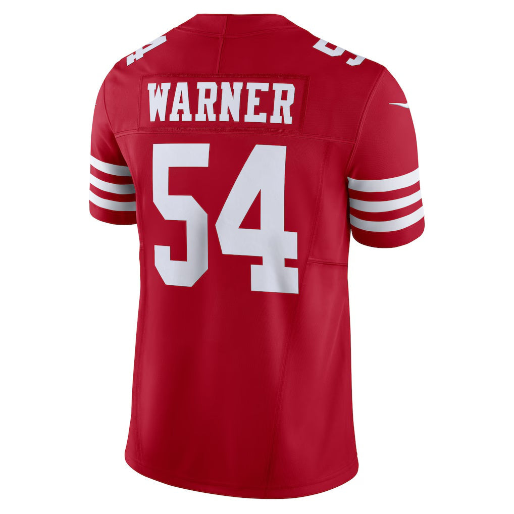 SF.49ers #54 Fred Warner Scarlet Vapor F.U.S.E. Limited Fotball Stitched Jersey