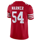 SF.49ers #54 Fred Warner Scarlet Vapor F.U.S.E. Limited Fotball Stitched Jersey