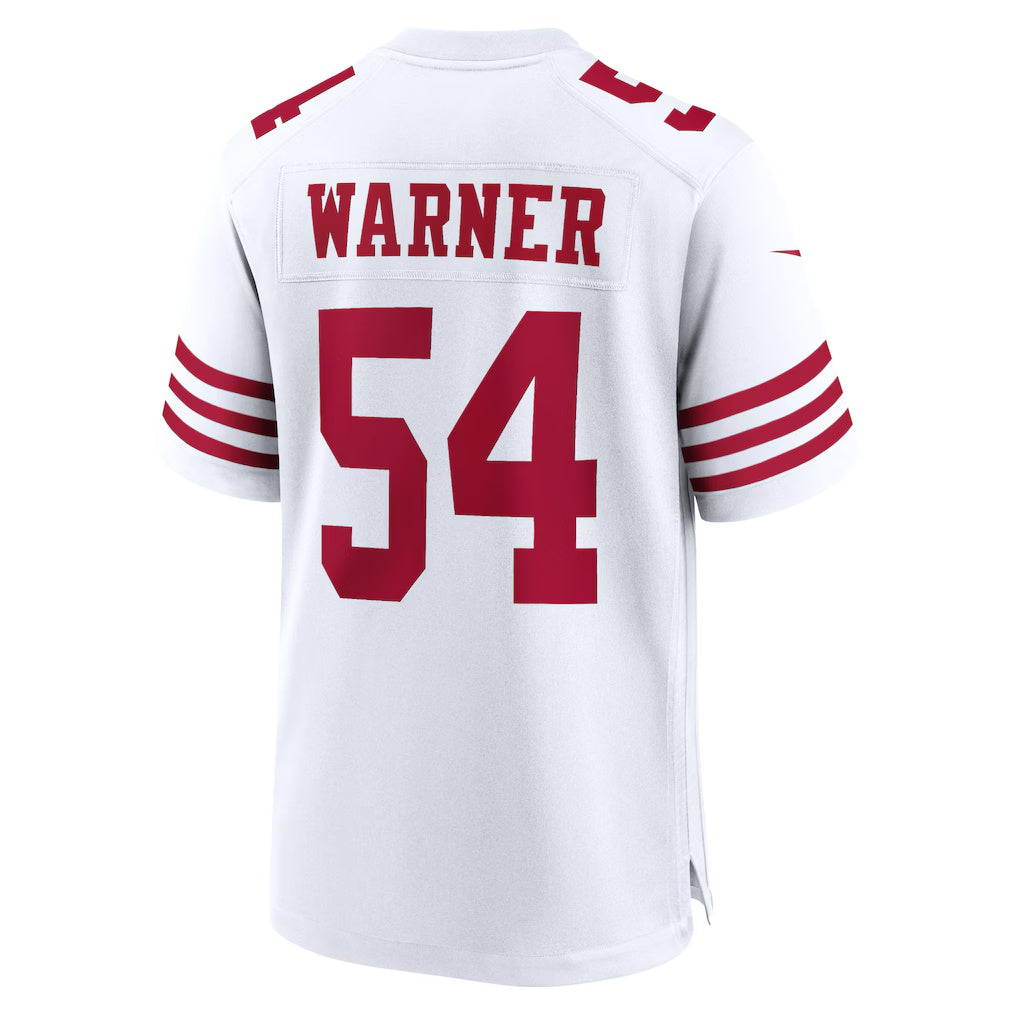 SF.49ers #54 Fred Warner White Player Game Fotball Stitched Jersey