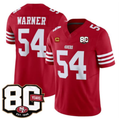 SF.49ers #54 Fred Warner Red 80th Anniversary Patch And 4-Star C Patch 2026 F.U.S.E. Vapor Limited Football Stitched Jersey