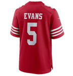 SF.49ers #5 Mike Evans Red Game Stitched Football American Jersey