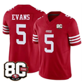 SF.49ers #5 Mike Evans Red 80th Anniversary Patch 2026 F.U.S.E. Vapor Limited Football Stitched Jersey