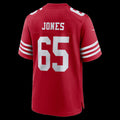 SF.49ers #65 Robert Jones Scarlet Team Game Jersey