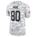 SF.49ers #80 Jerry Rice Arctic Camo 2024 Salute to Service Retired Player Limited Fotball Stitched Jersey
