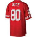 SF.49ers #80 Jerry Rice Mitchell & Ness Scarlet Big & Tall Retired Player Replica Fotball Stitched Jersey