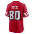 SF.49ers #80 Jerry Rice Scarlet Retired Player Alternate Game Fotball Stitched Jersey