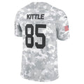 SF.49ers #85 George Kittle Arctic Camo 2024 Salute to Service Limited Fotball Stitched Jersey