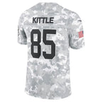 SF.49ers #85 George Kittle Arctic Camo 2024 Salute to Service Limited Fotball Stitched Jersey