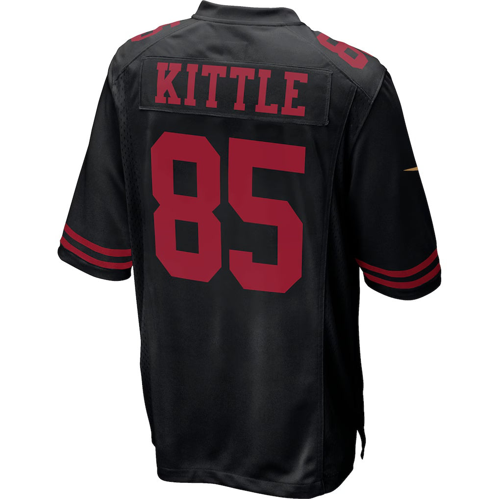 SF.49ers #85 George Kittle Fashion Game Fotball Stitched Jersey - Black
