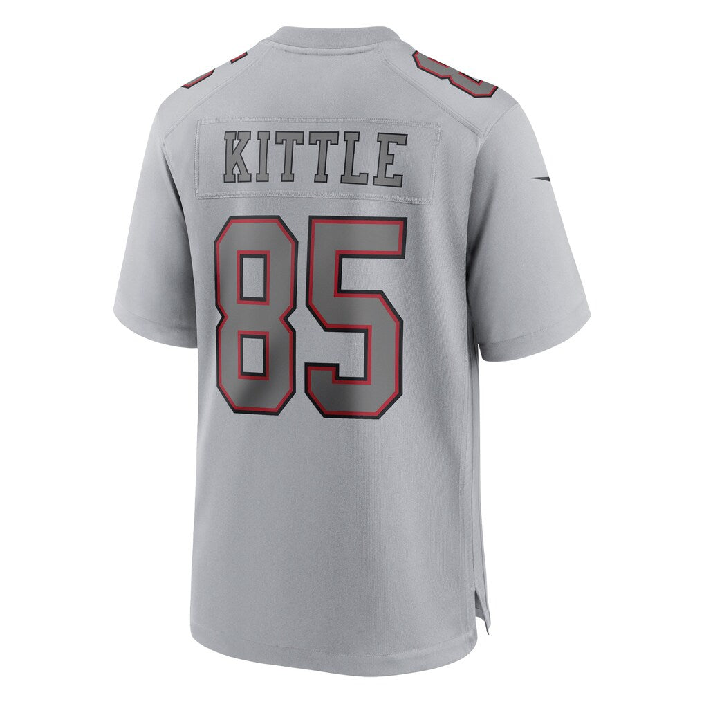 SF.49ers #85 George Kittle Gray Atmosphere Fashion Game Fotball Stitched Jersey