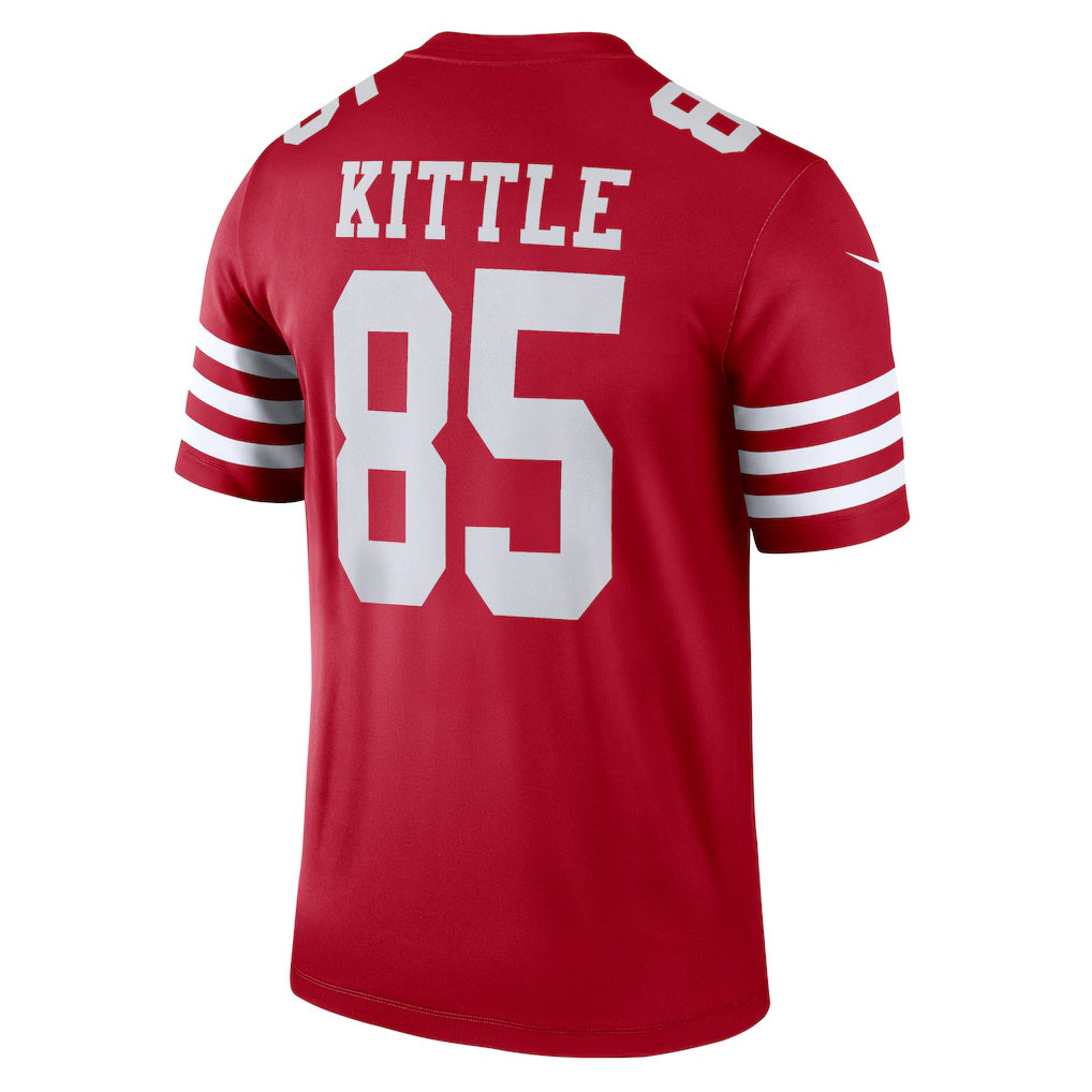 SF.49ers #85 George Kittle Scarlet Legend Player Performance Top Fotball Stitched Jerseys