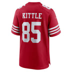 SF.49ers #85 George Kittle Scarlet Team Game Fotball Stitched Jersey