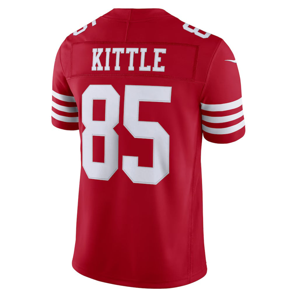 SF.49ers #85 George Kittle Scarlet Team Vapor F.U.S.E. Stitched Limited Football Jersey