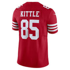 SF.49ers #85 George Kittle Scarlet Vapor F.U.S.E. Limited Fotball Stitched Jersey