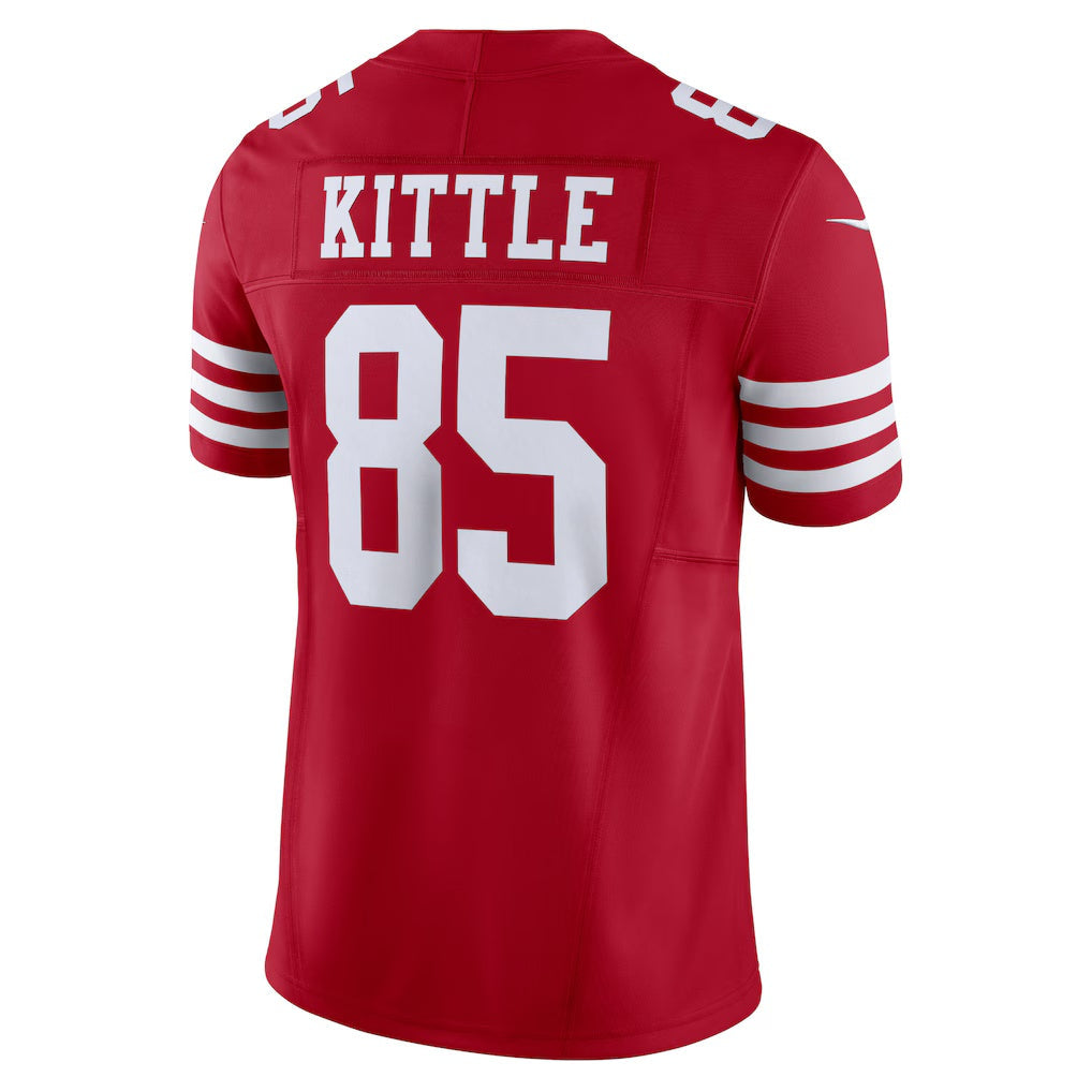 SF.49ers #85 George Kittle Scarlet Vapor F.U.S.E. Limited Fotball Stitched Jersey