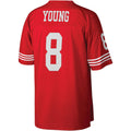 SF.49ers #8 Steve Young Mitchell & Ness Scarlet Legacy Replica Fotball Stitched Jersey